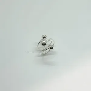 925 Silver - 3 Silver Balls Ring