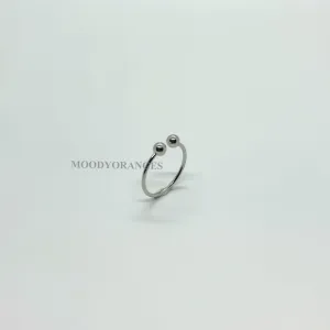 925 Silver - Thin Silver Balls Ring