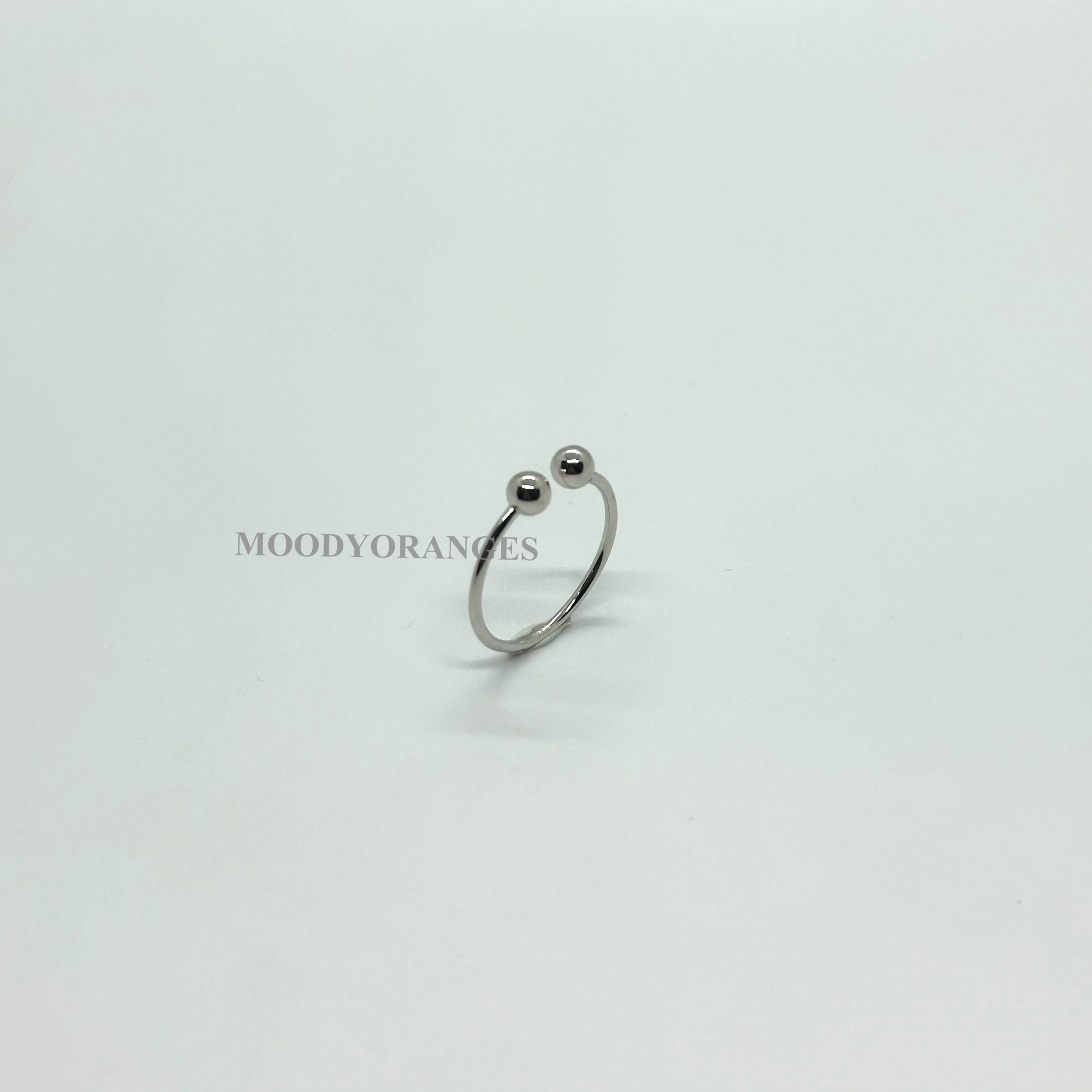 925 Silver - Thin Silver Balls Ring