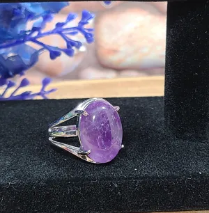 925 Sterling Silver Adjustable Amethyst Rings - For Healing and Protection