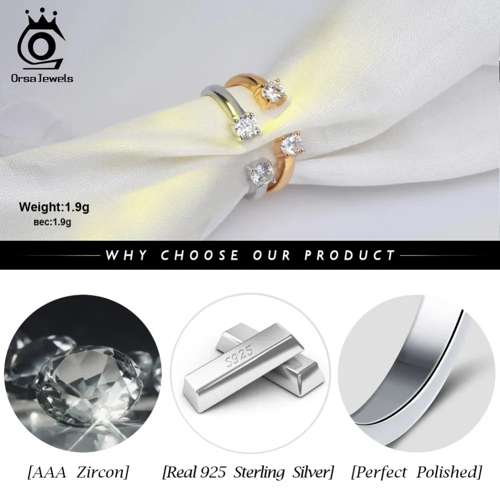 925 Sterling Silver Rings Adjustable Finger Ring