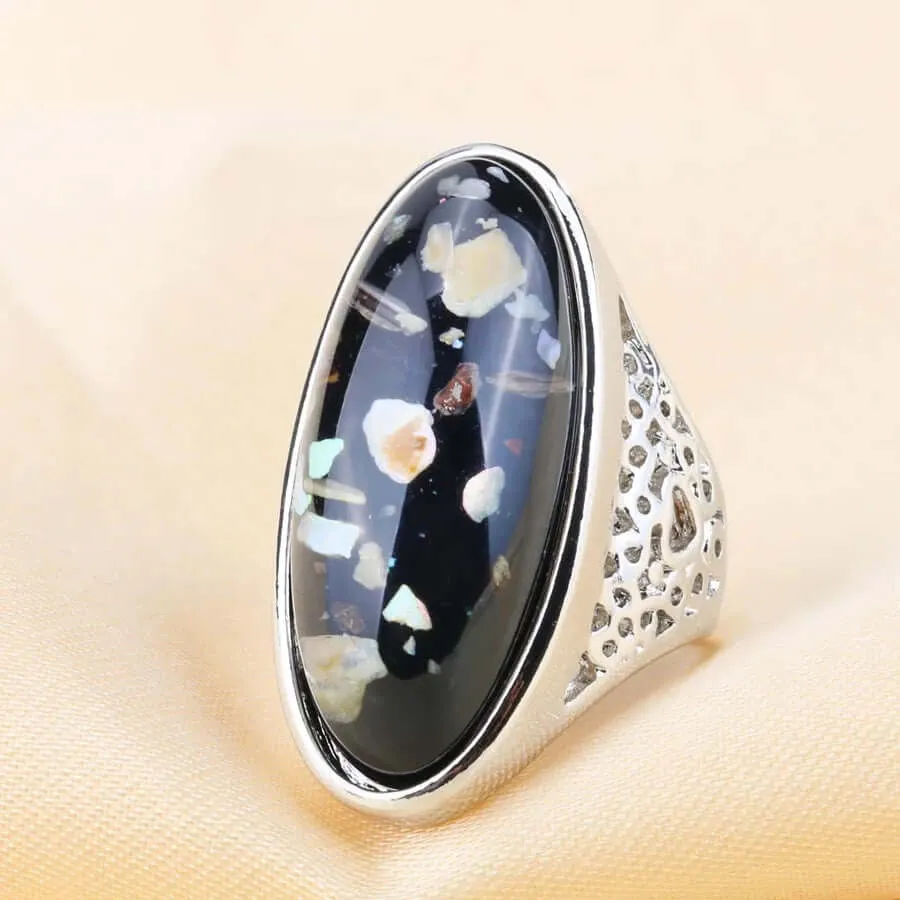Abalone Shell Statement Ring