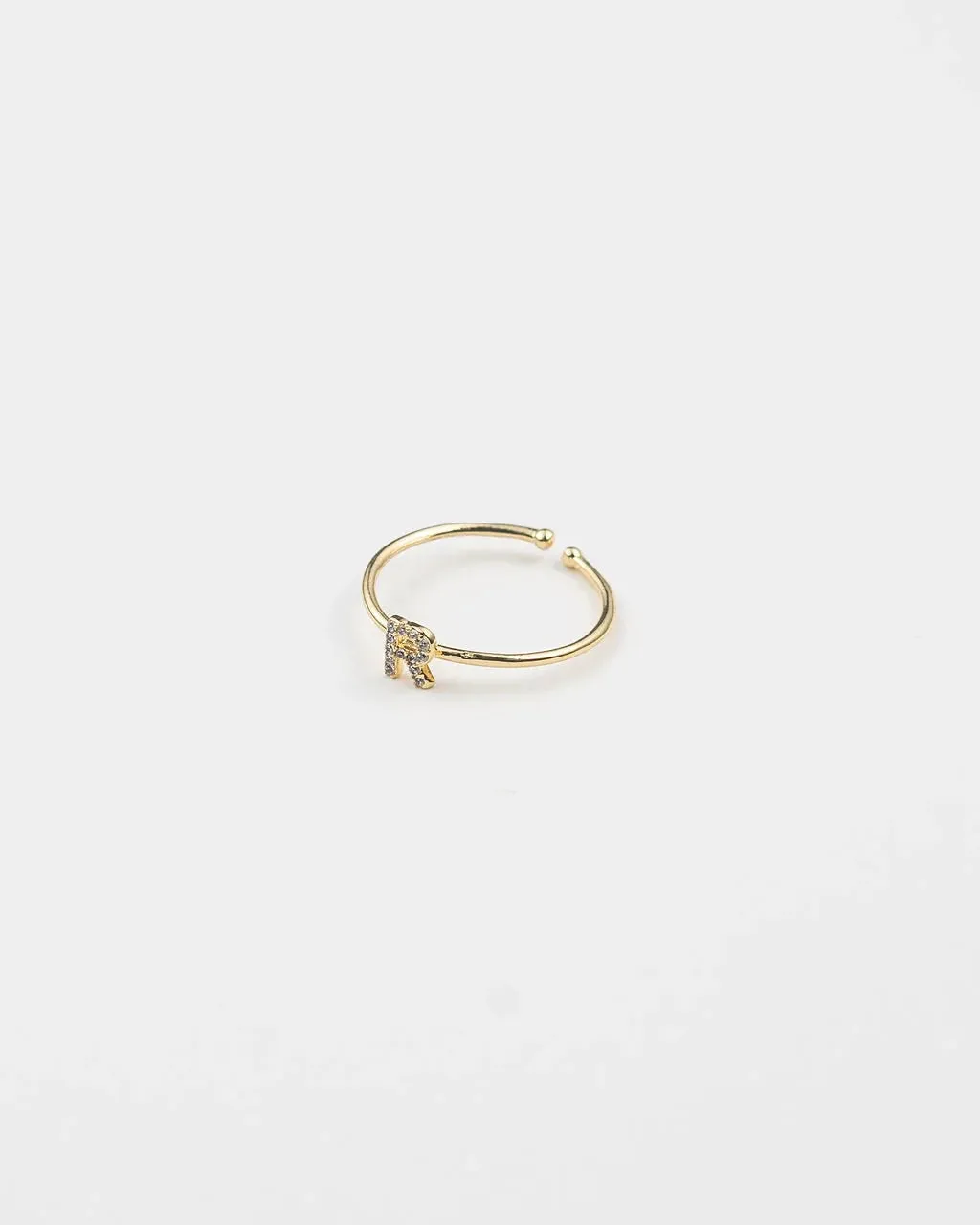 Adjustable Initial Gold Rings