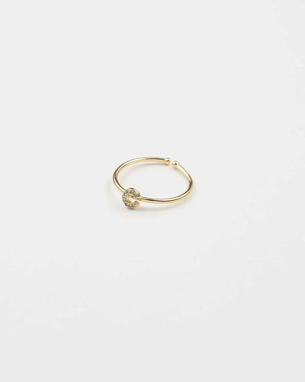 Adjustable Initial Gold Rings