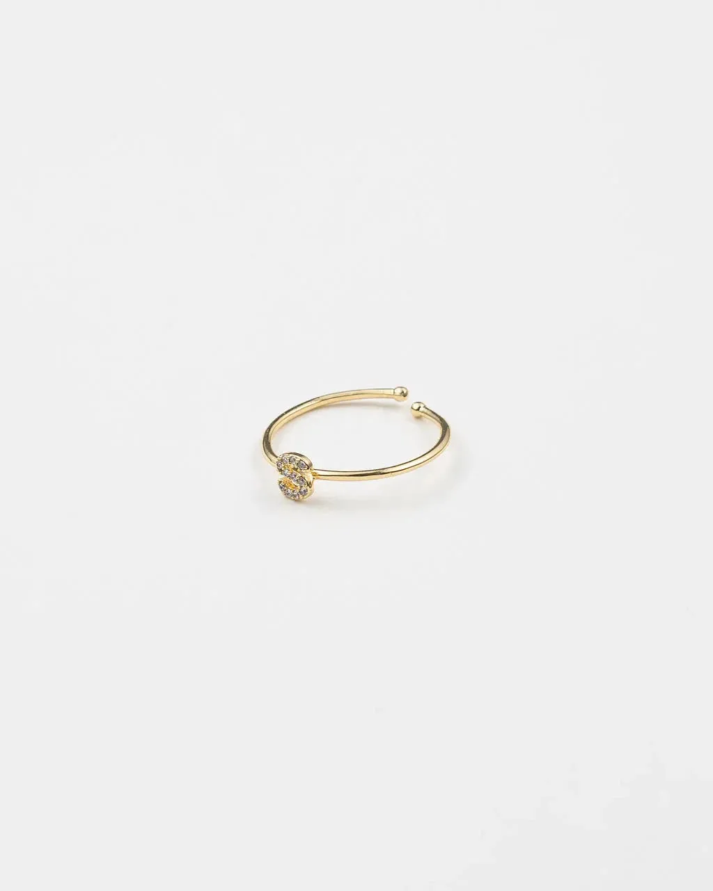 Adjustable Initial Gold Rings