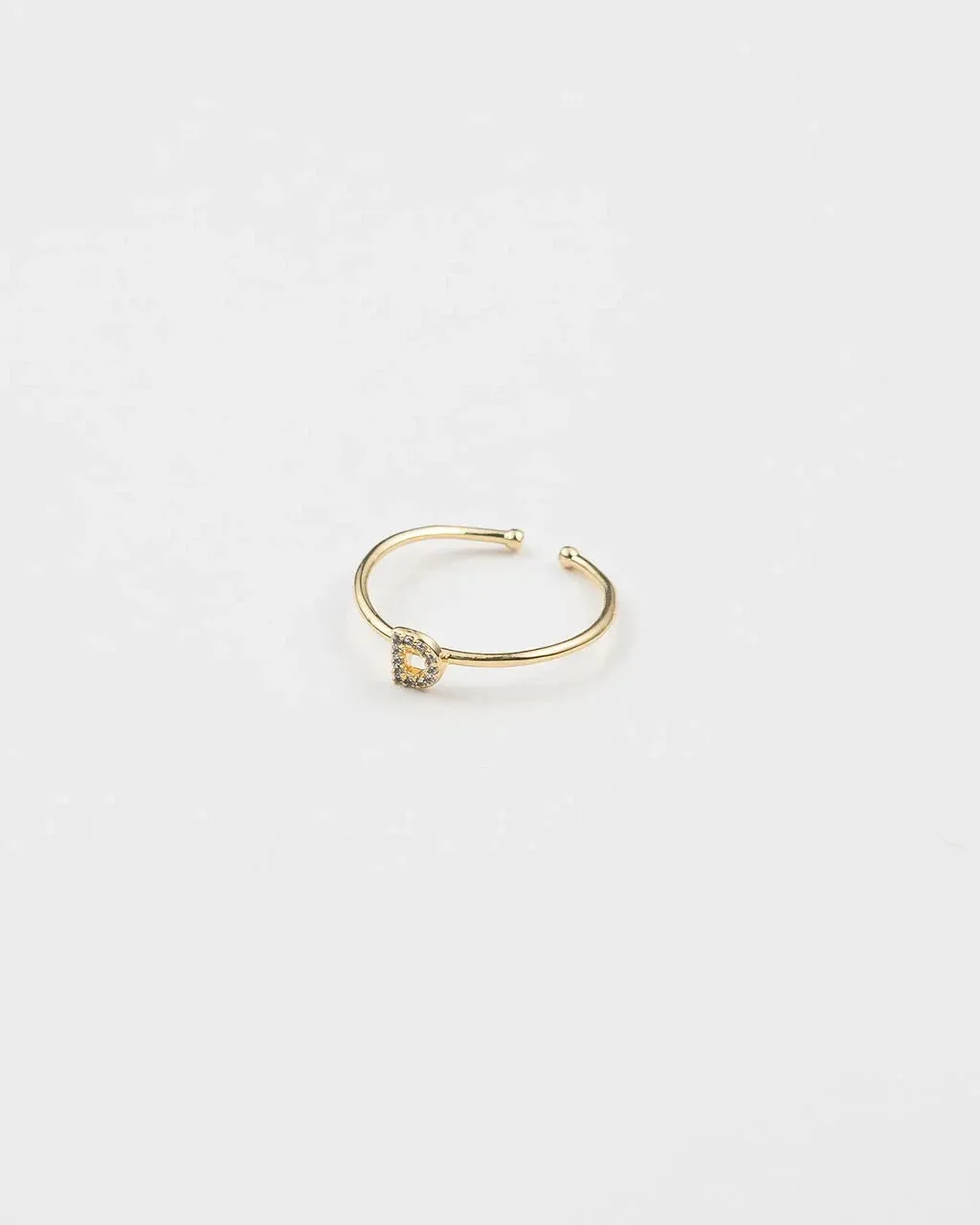 Adjustable Initial Gold Rings