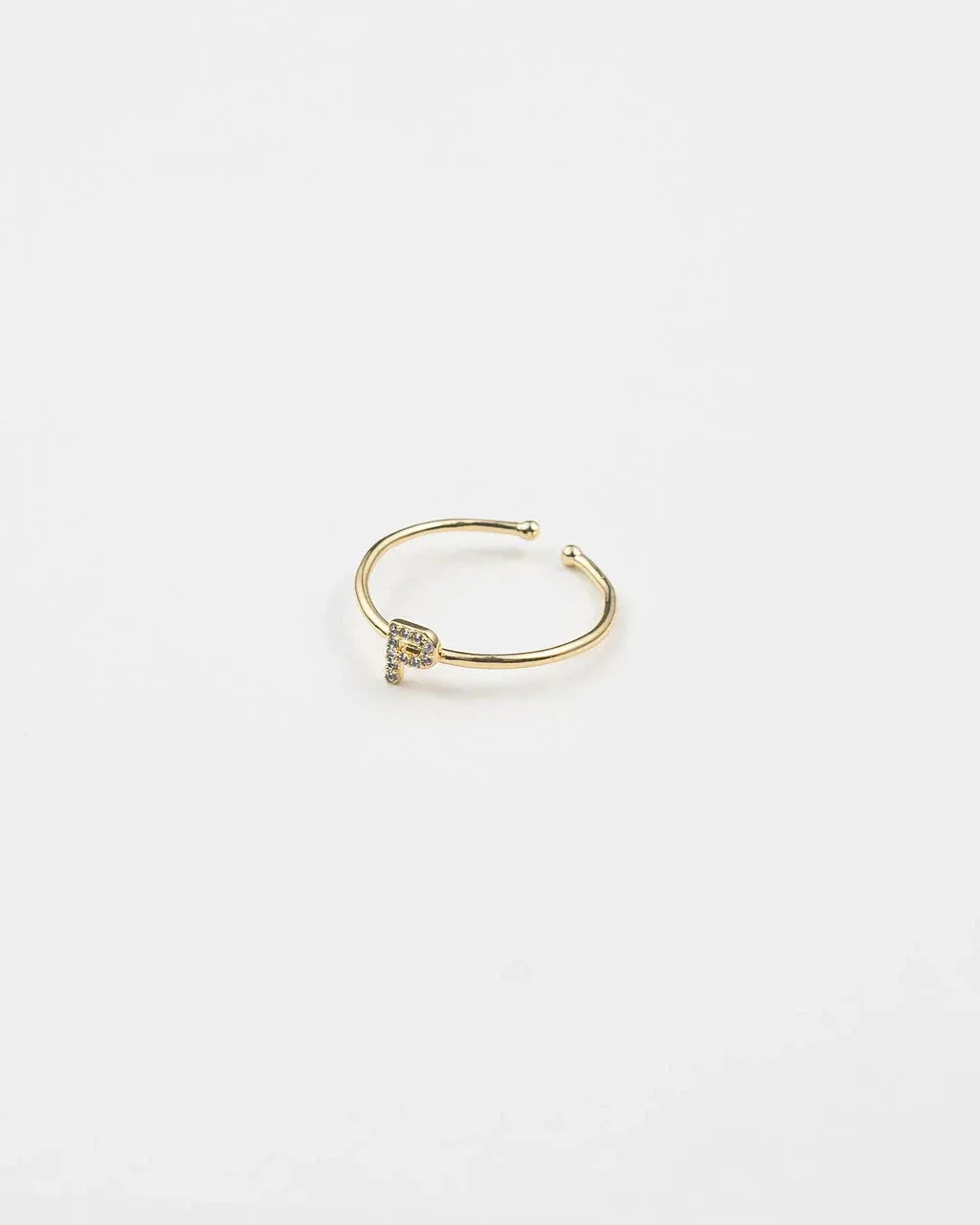 Adjustable Initial Gold Rings