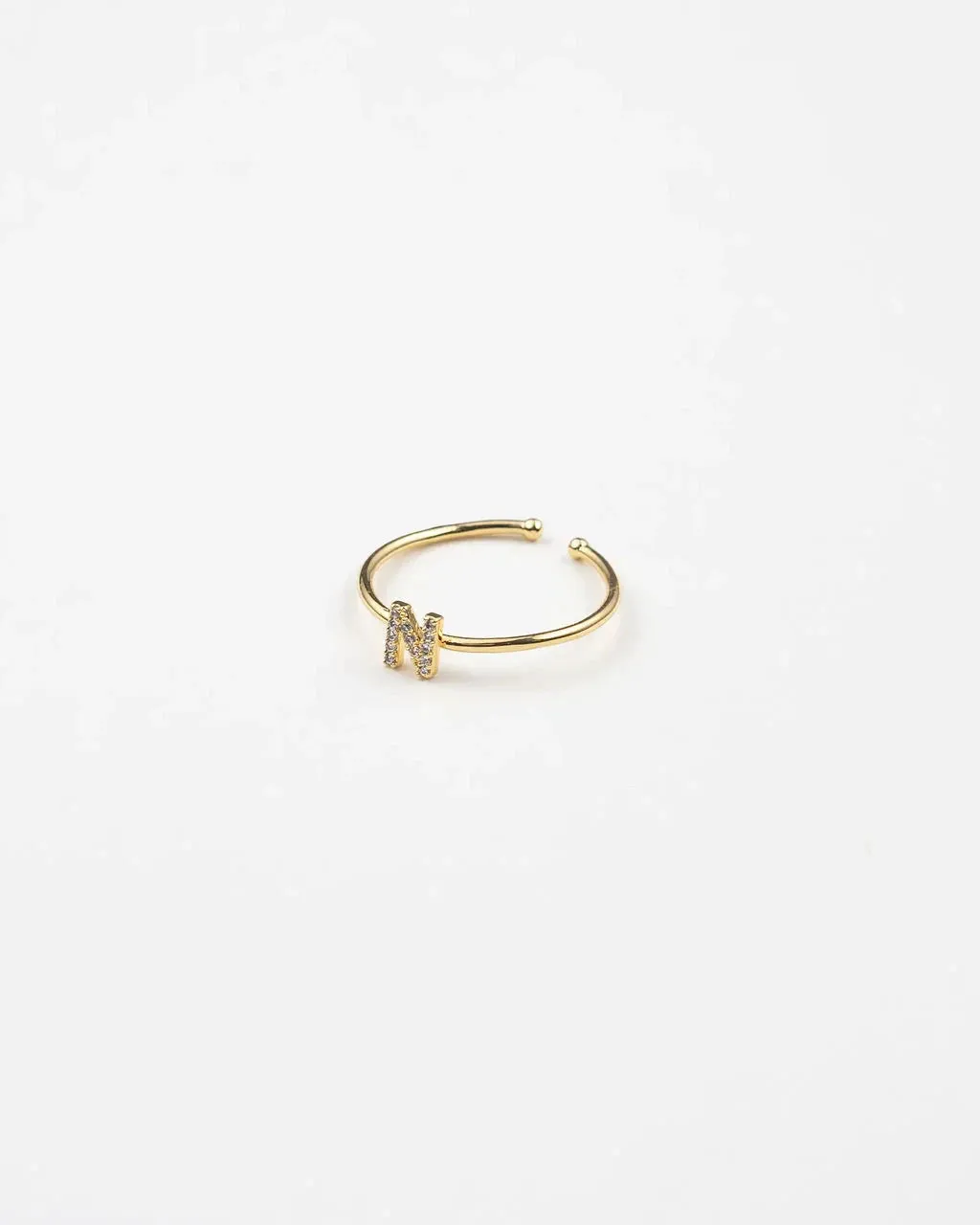 Adjustable Initial Gold Rings
