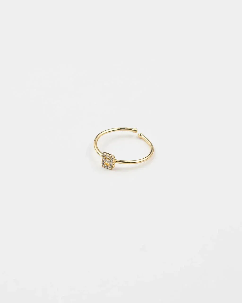Adjustable Initial Gold Rings