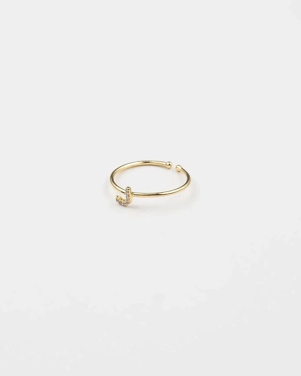 Adjustable Initial Gold Rings