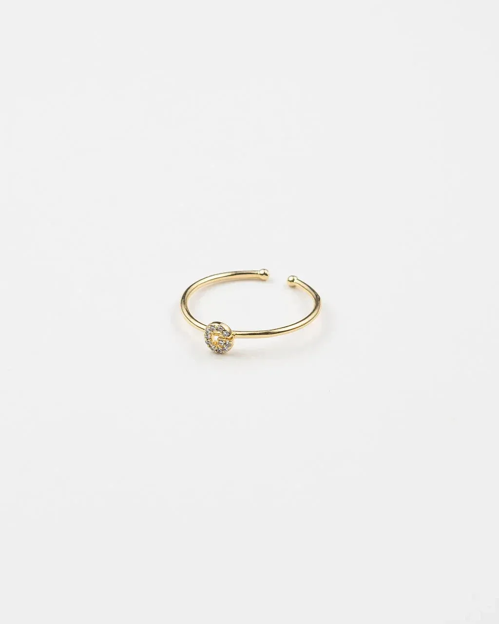 Adjustable Initial Gold Rings