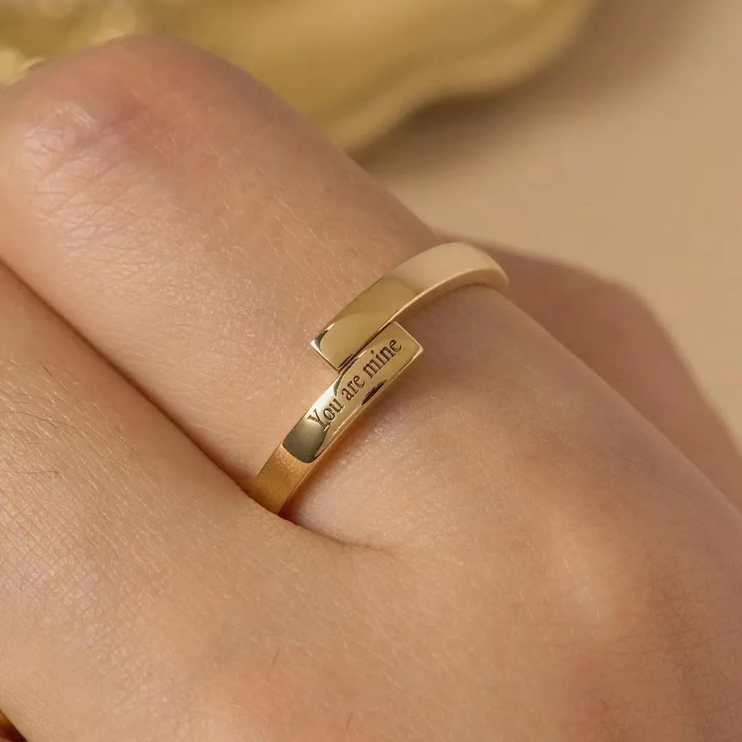 Adjustable "I Am Yours & You Are Mine" Couples Rings Set