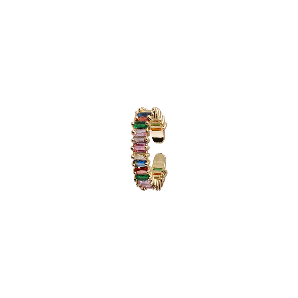 Adjustable Rainbow Rhinestone Ring