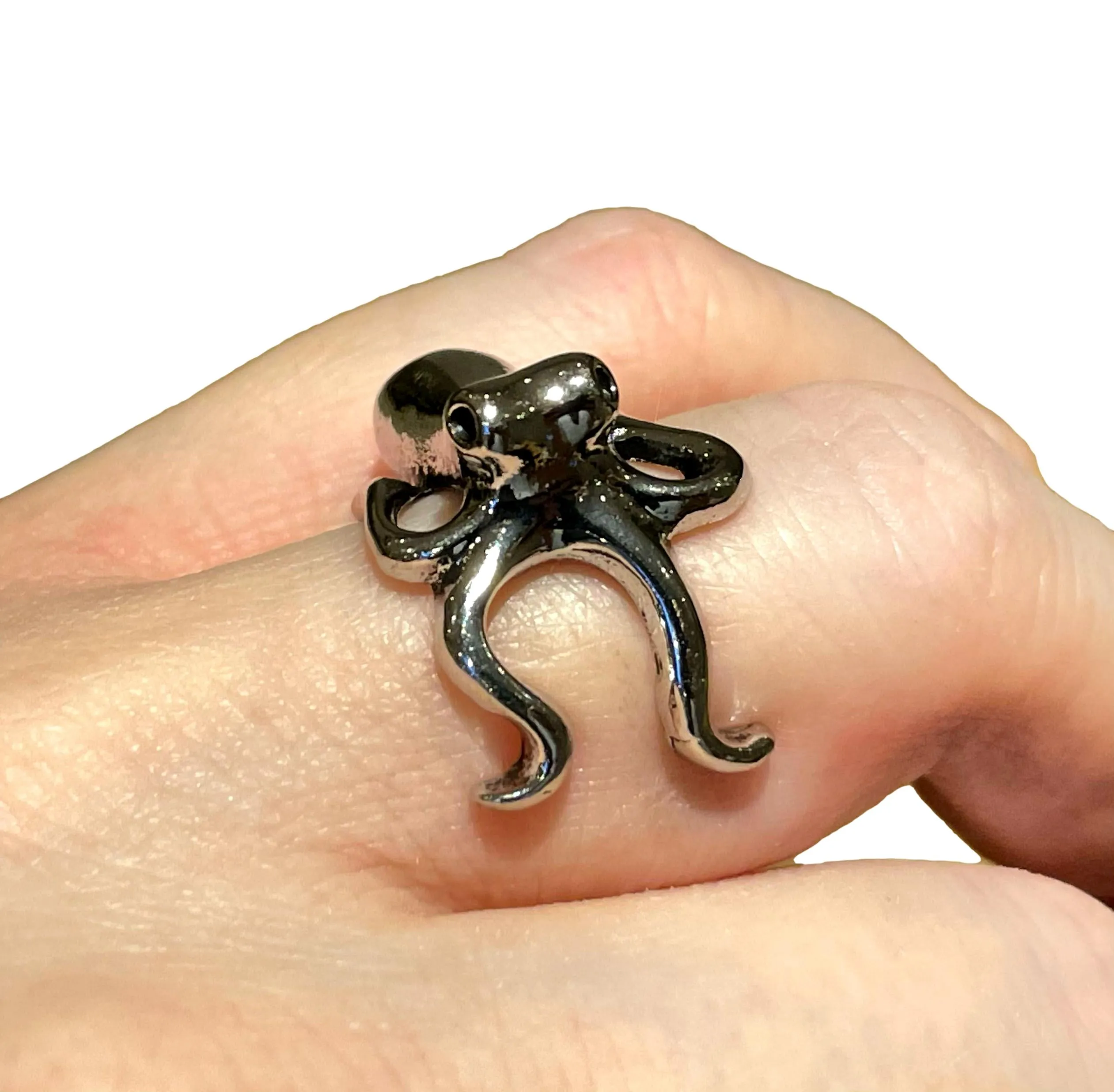 Adjustable Rings Snakes Skull Lion Bull Octopus Goth Gothic Ring