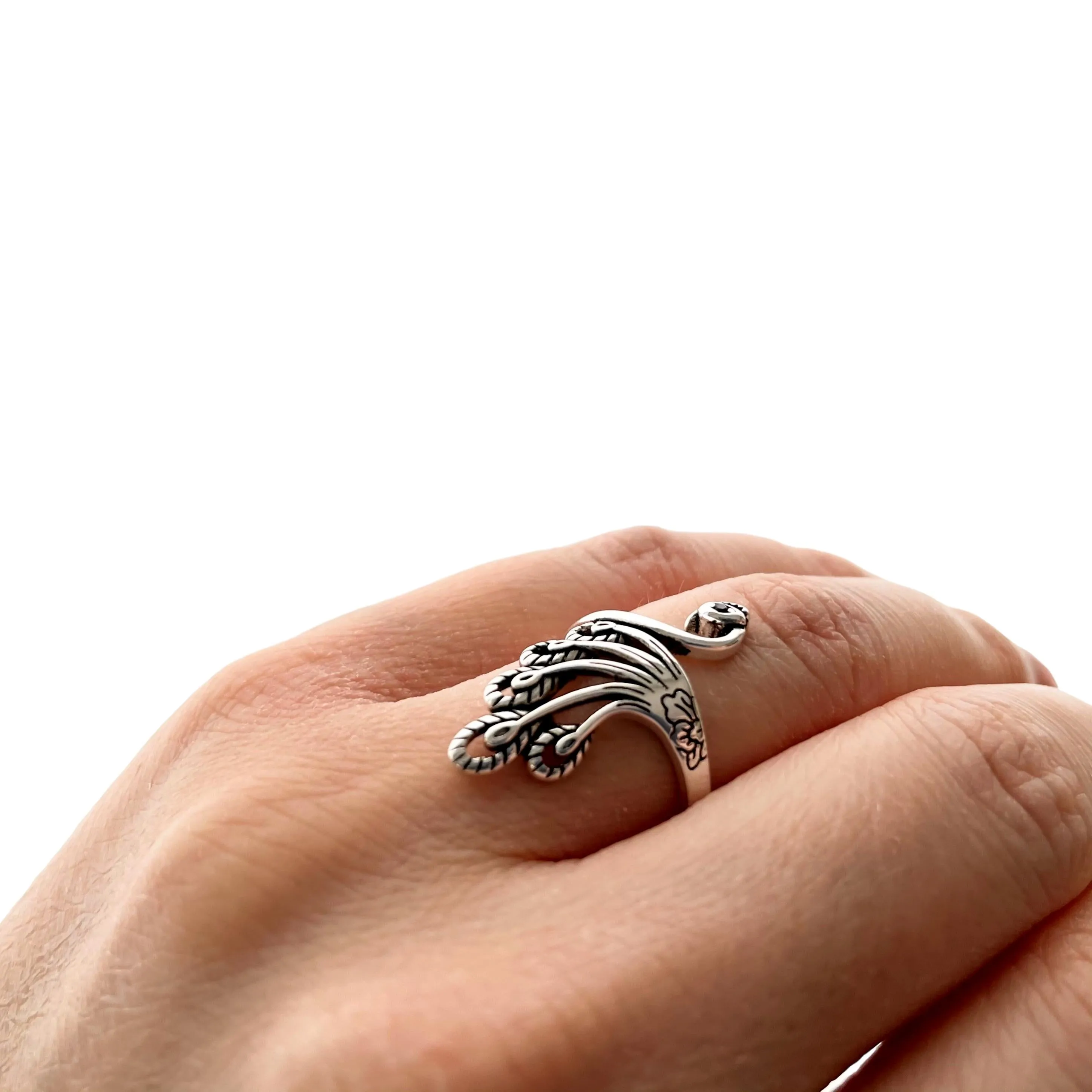 Adjustable Rings Snakes Skull Lion Bull Octopus Goth Gothic Ring