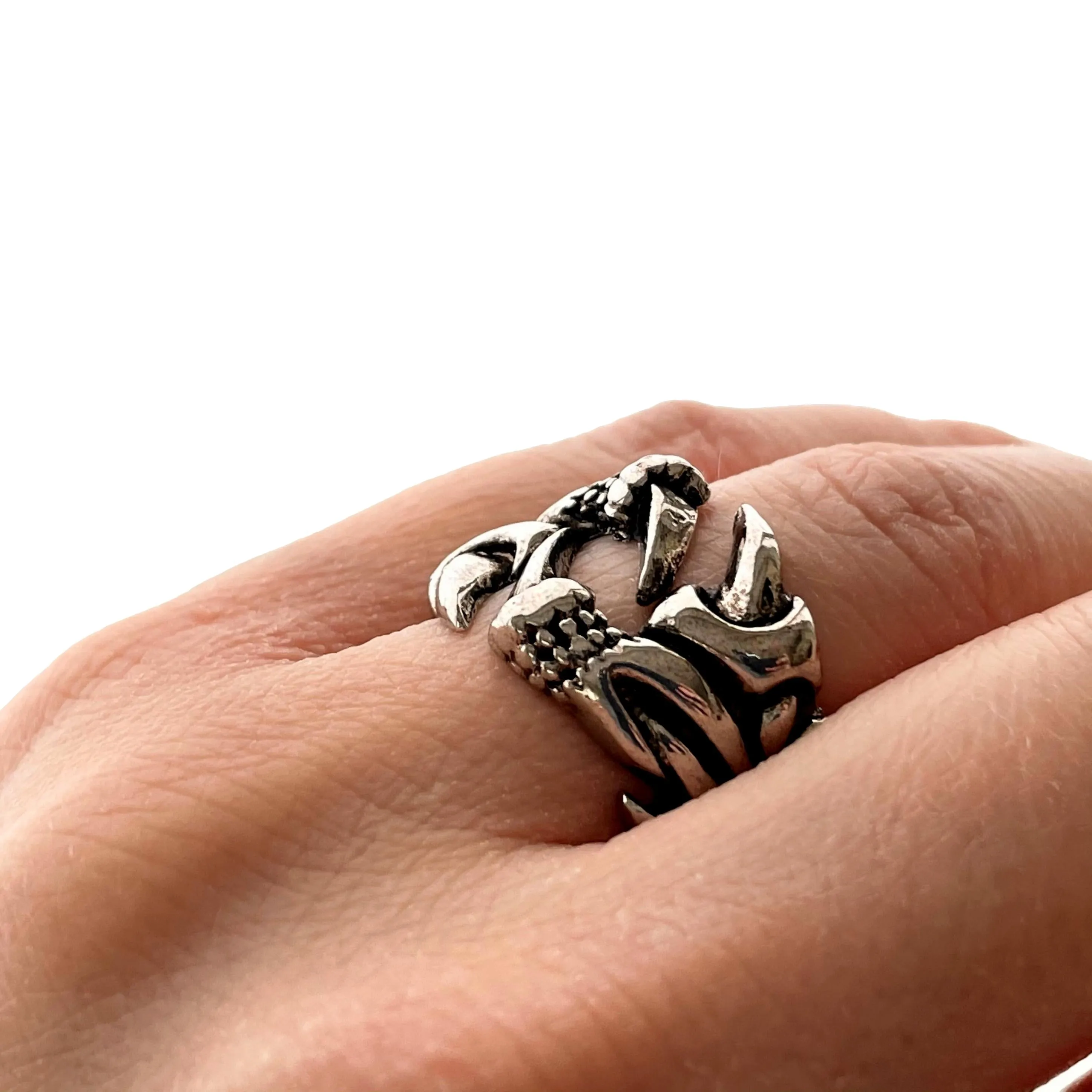 Adjustable Rings Snakes Skull Lion Bull Octopus Goth Gothic Ring