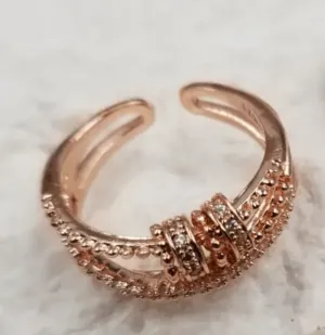 ***Adjustable Rose Gold Stud   Rings Fidget Ring