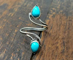 Adjustable Turquoise Vortex Ring