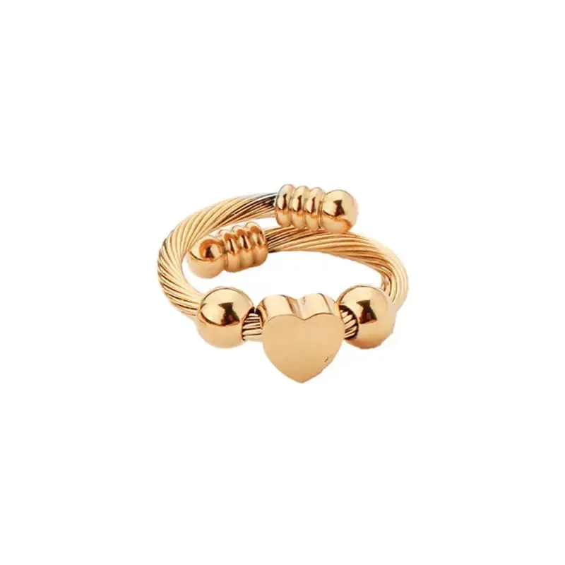 Amore Stainless Steel Adjustable Ring
