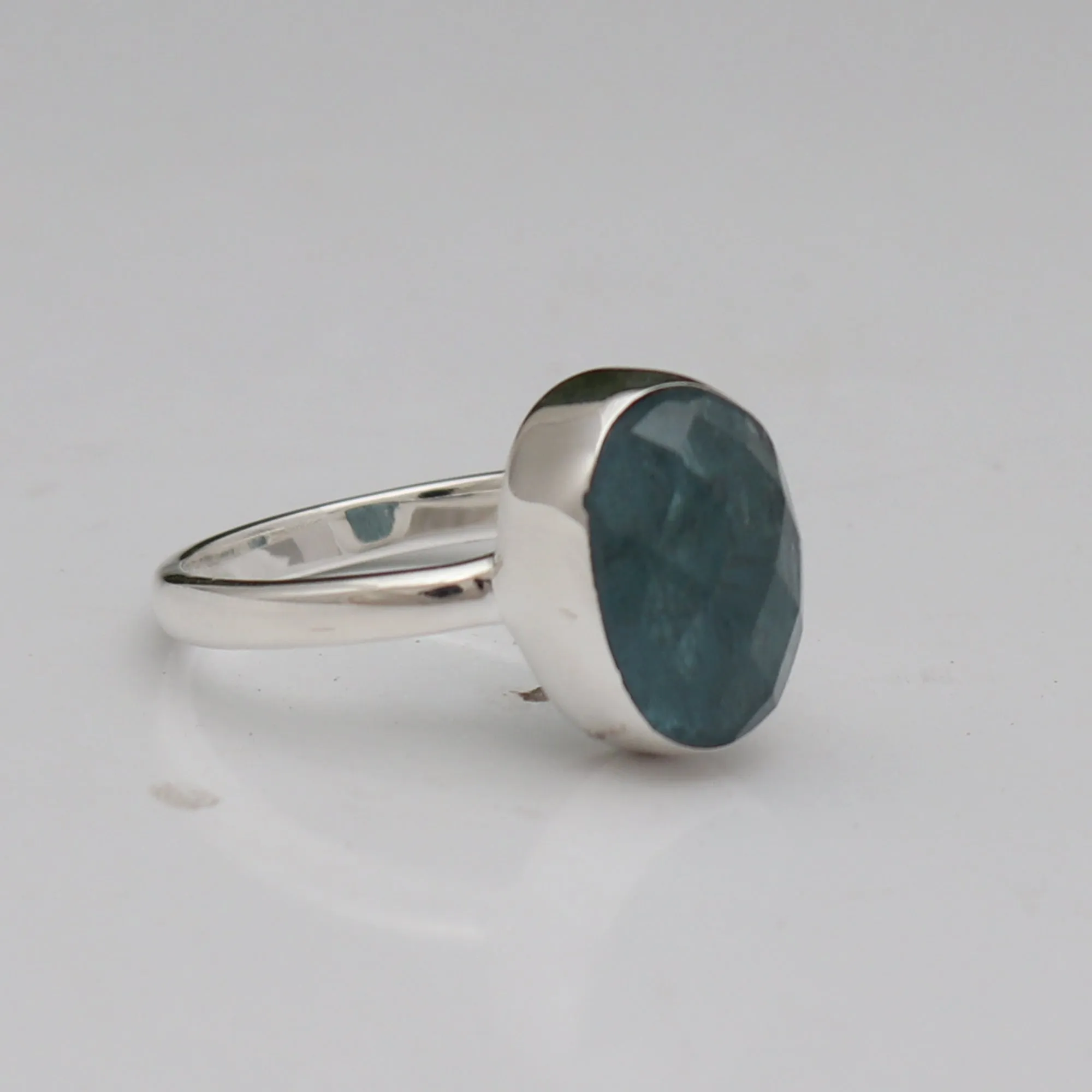 Aquamarine Silver Rings