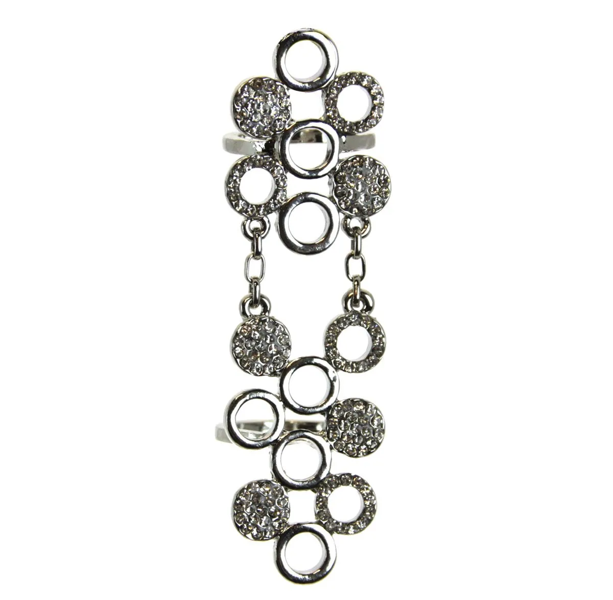 Armour Knuckle Round Cluster Ring Size 6