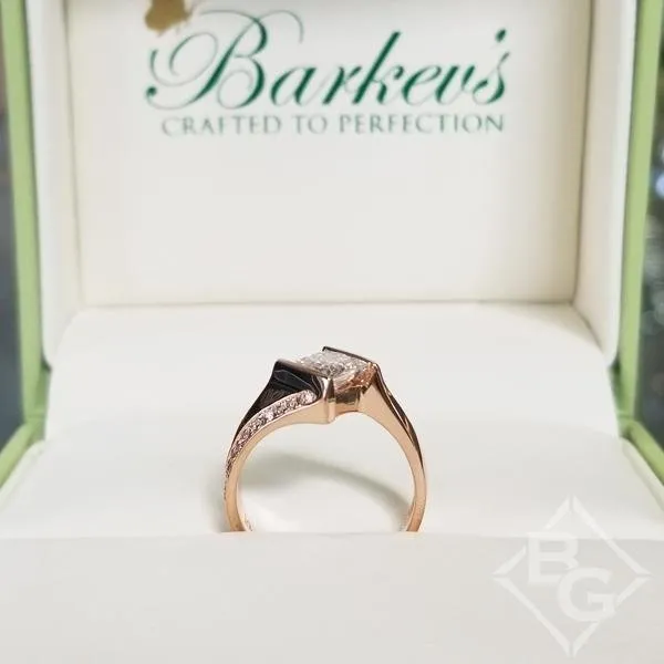 Barkev's Tension Twist Half Bezel Set Princess-Cut Diamond Engagement Ring