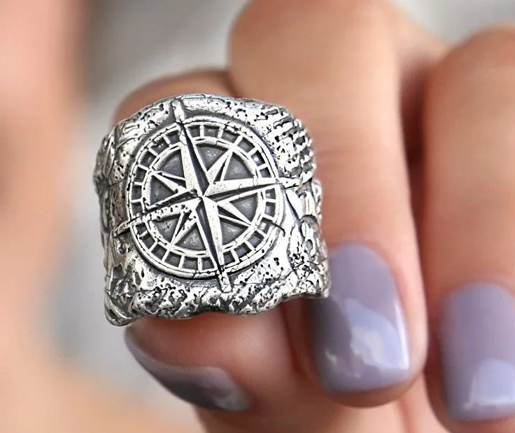 Beach Compass Ring
