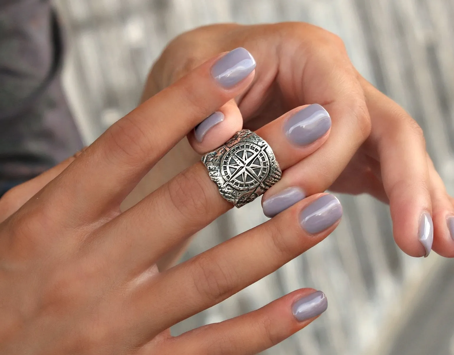 Beach Compass Ring