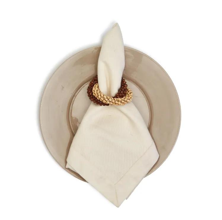 Beaded Napkin Rings - S/4