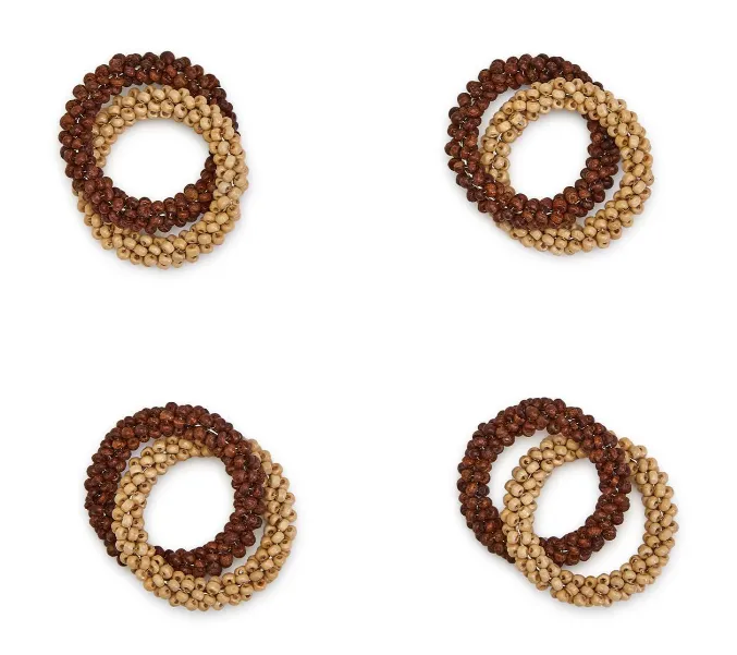 Beaded Napkin Rings - S/4