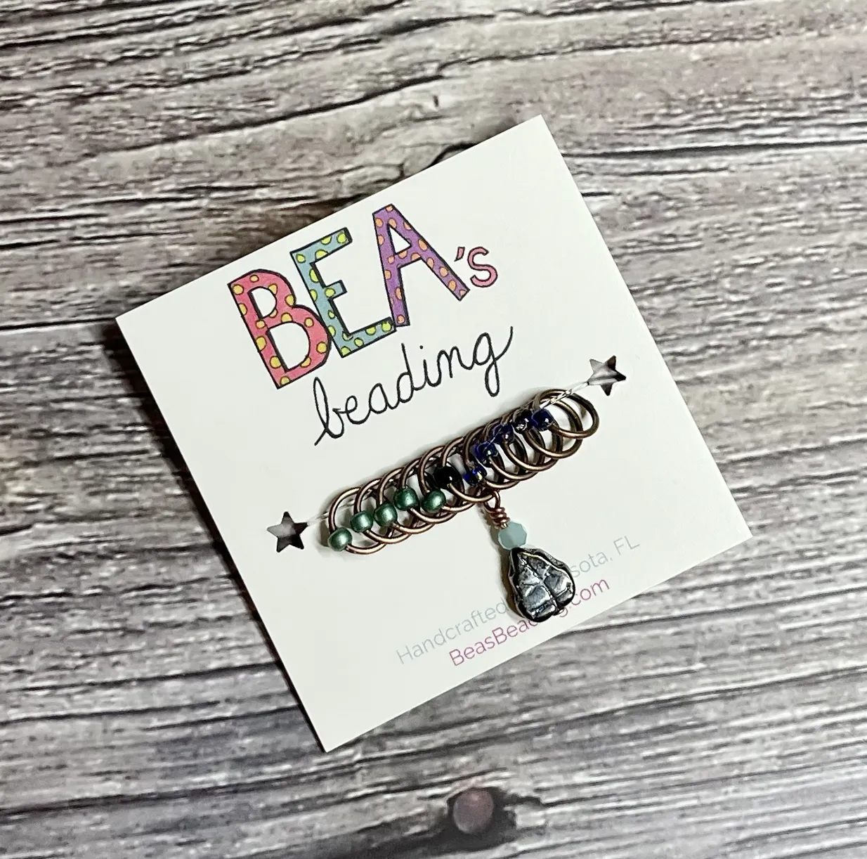 Bea's Beading Sugar Mountain Handmade Snagless Knitting Stitch Markers