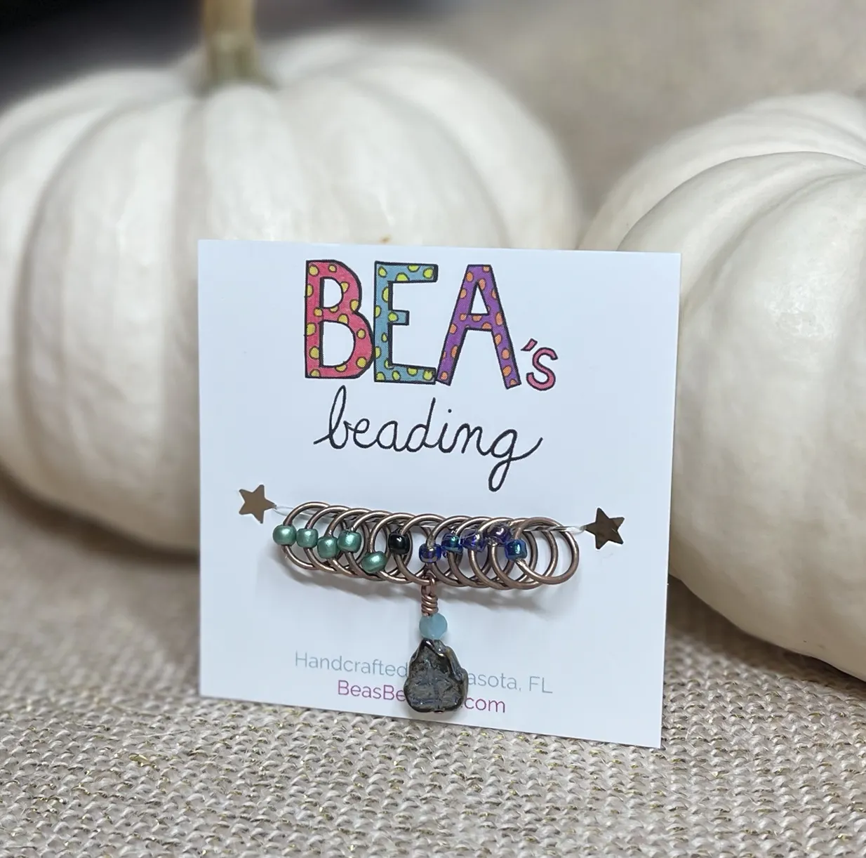 Bea's Beading Sugar Mountain Handmade Snagless Knitting Stitch Markers