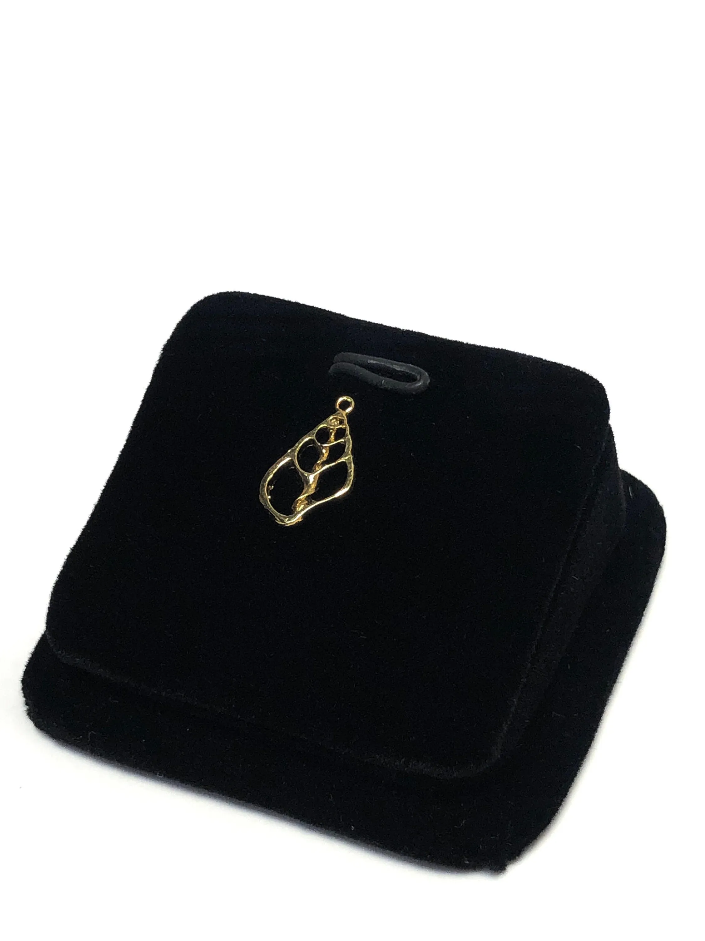 Beautiful Textured 1.5mm X 14mm(Vermeil) Half Snail Shell w/Ring Findings/Charms Sku #L-8 SHELL SS