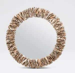 Bedford Round Oyster Shell Mirror