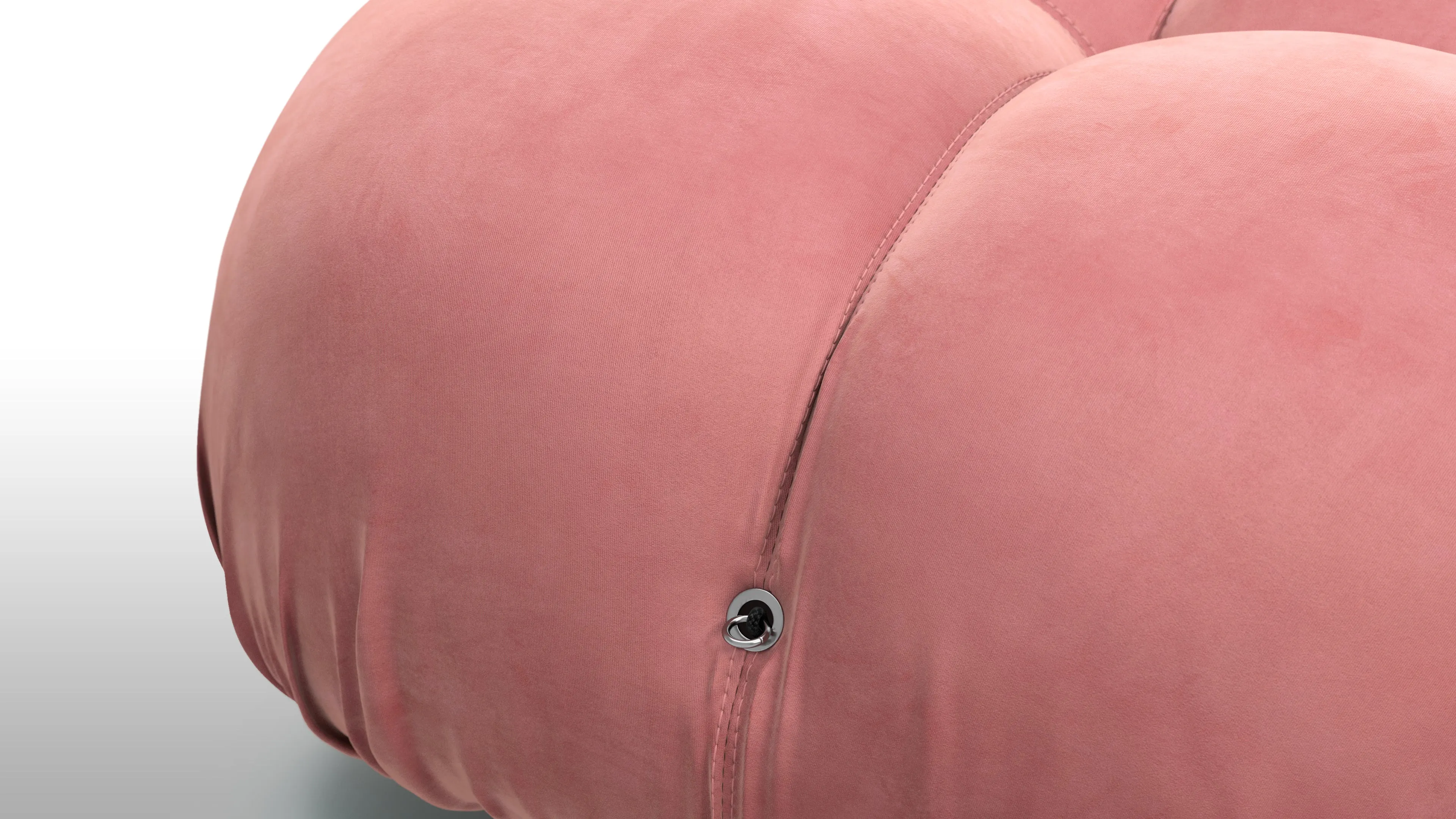 Bellini Module - Mario Bellini Module, Right Corner, Blush Pink Velvet