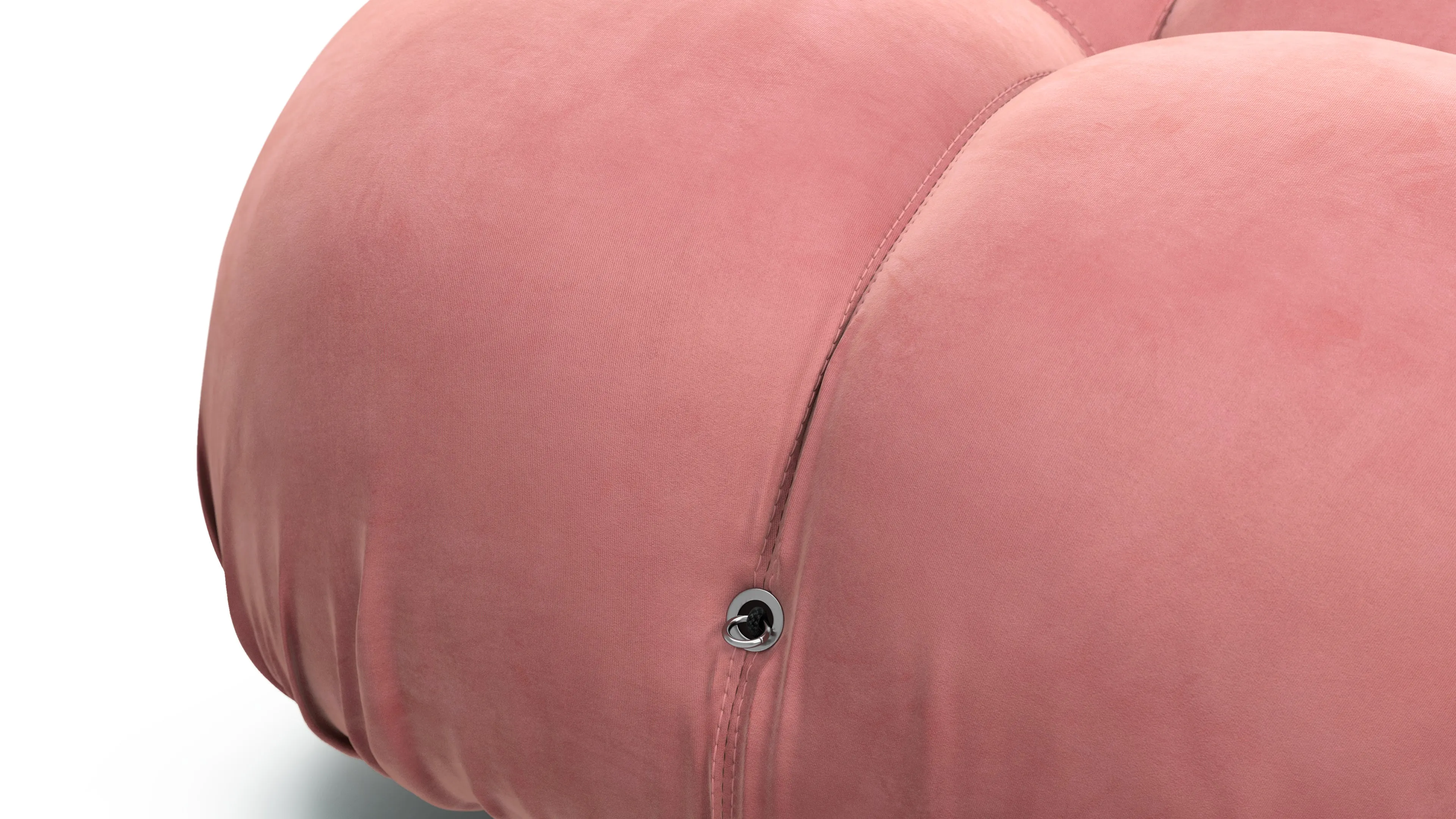 Bellini Module - Mario Bellini Module, Right Corner, Blush Pink Velvet