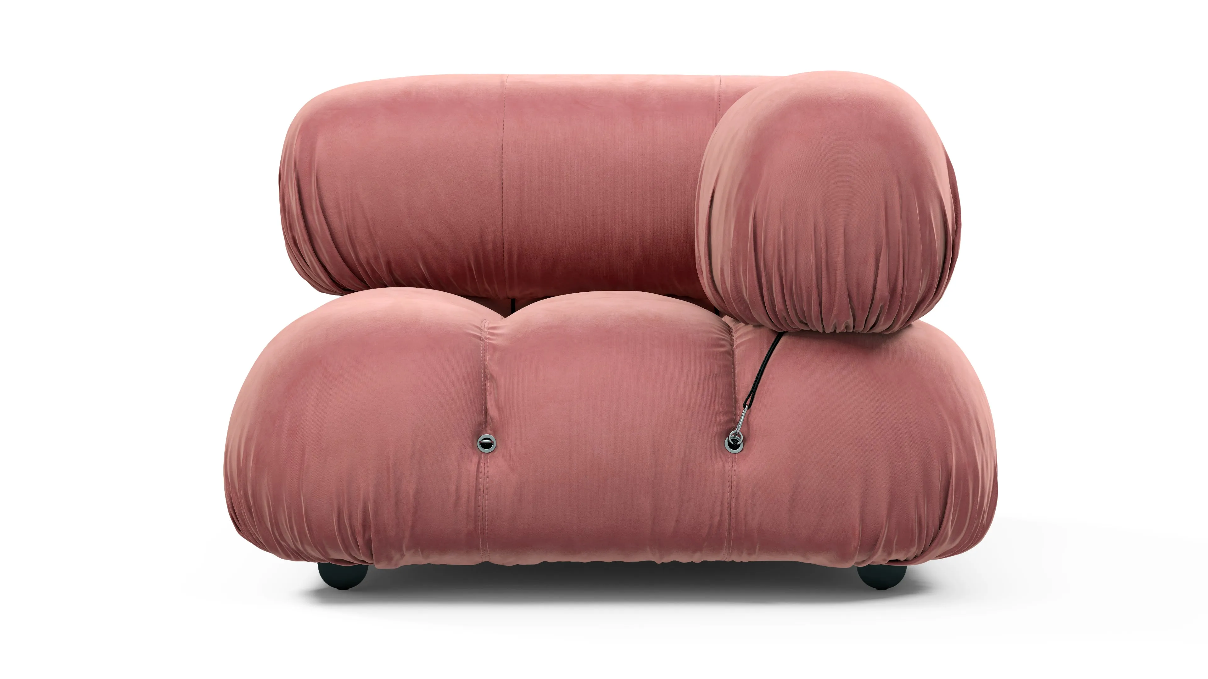 Bellini Module - Mario Bellini Module, Right Corner, Blush Pink Velvet