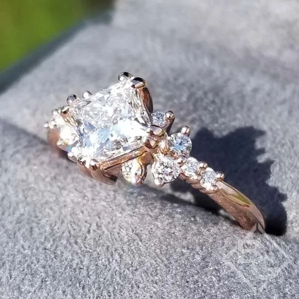 Ben Garelick Compass Set Princess Cut Starlight Engagement Ring