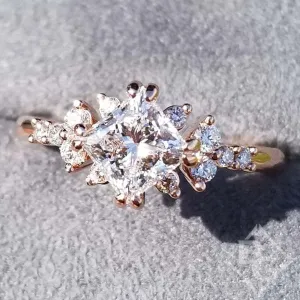 Ben Garelick Compass Set Princess Cut Starlight Engagement Ring