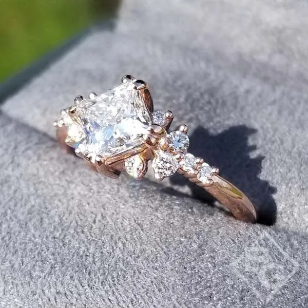 Ben Garelick Compass Set Princess Cut Starlight Engagement Ring