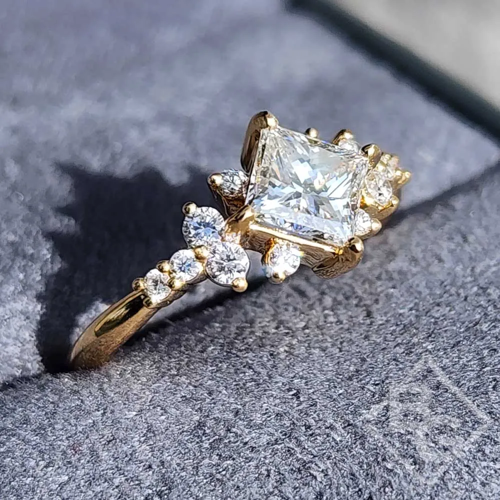 Ben Garelick Compass Set Princess Cut Starlight Engagement Ring