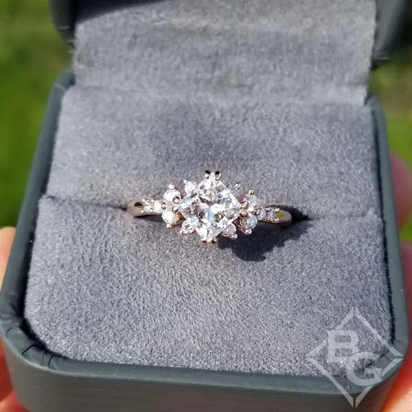 Ben Garelick Compass Set Princess Cut Starlight Engagement Ring