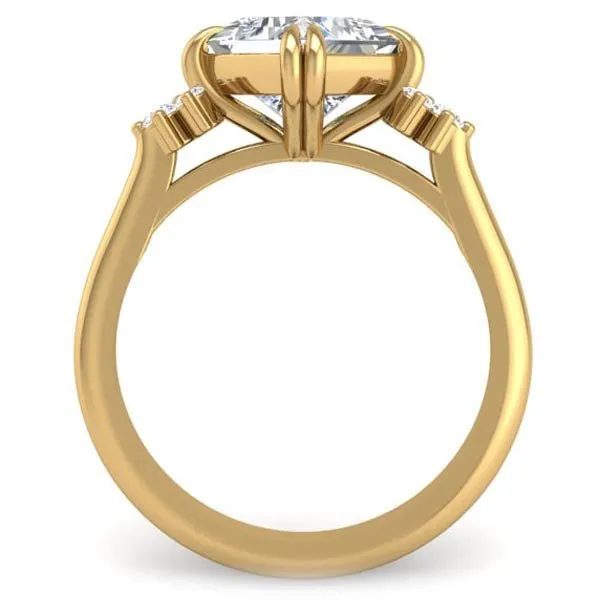 Ben Garelick Princess Cut Compass Set Moon Glow Diamond Engagement Ring