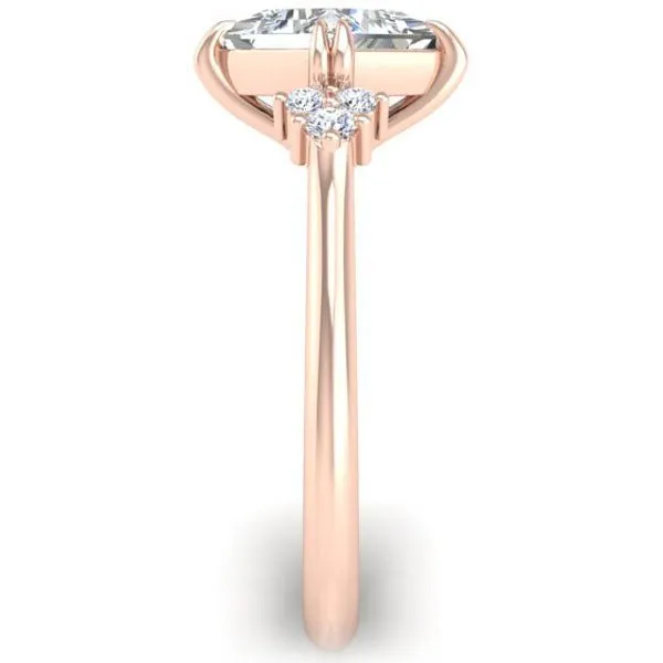 Ben Garelick Princess Cut Compass Set Moon Glow Diamond Engagement Ring