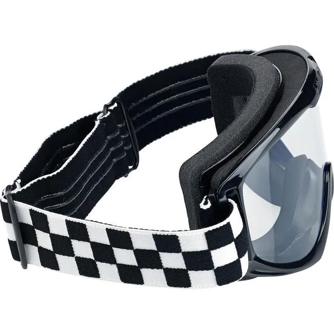 BILTWELL MOTO 2.0 CHECKERS GOGGLES BLACK/WHITE