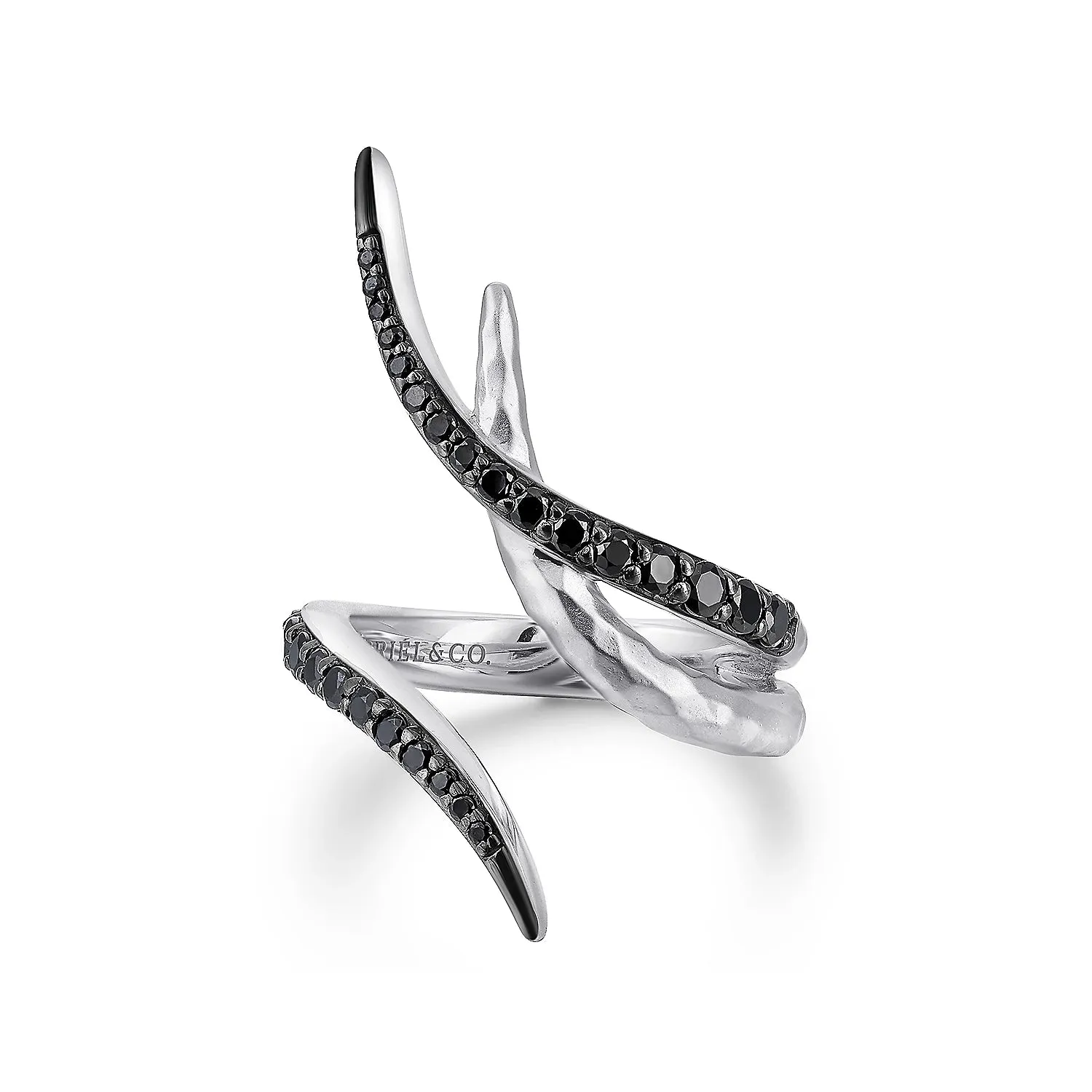 Black Spinel Open Wrap Ring