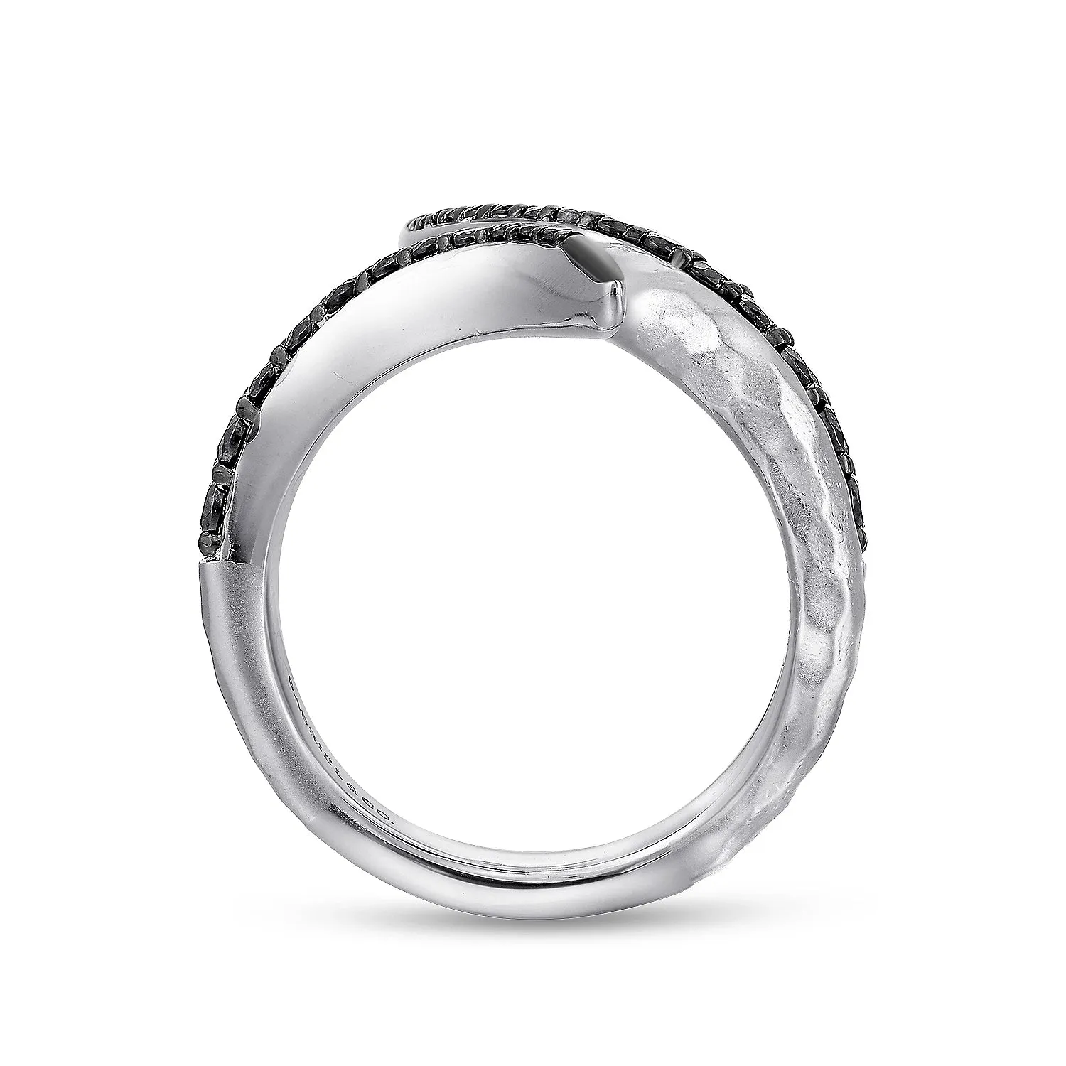 Black Spinel Open Wrap Ring