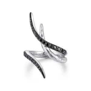 Black Spinel Open Wrap Ring