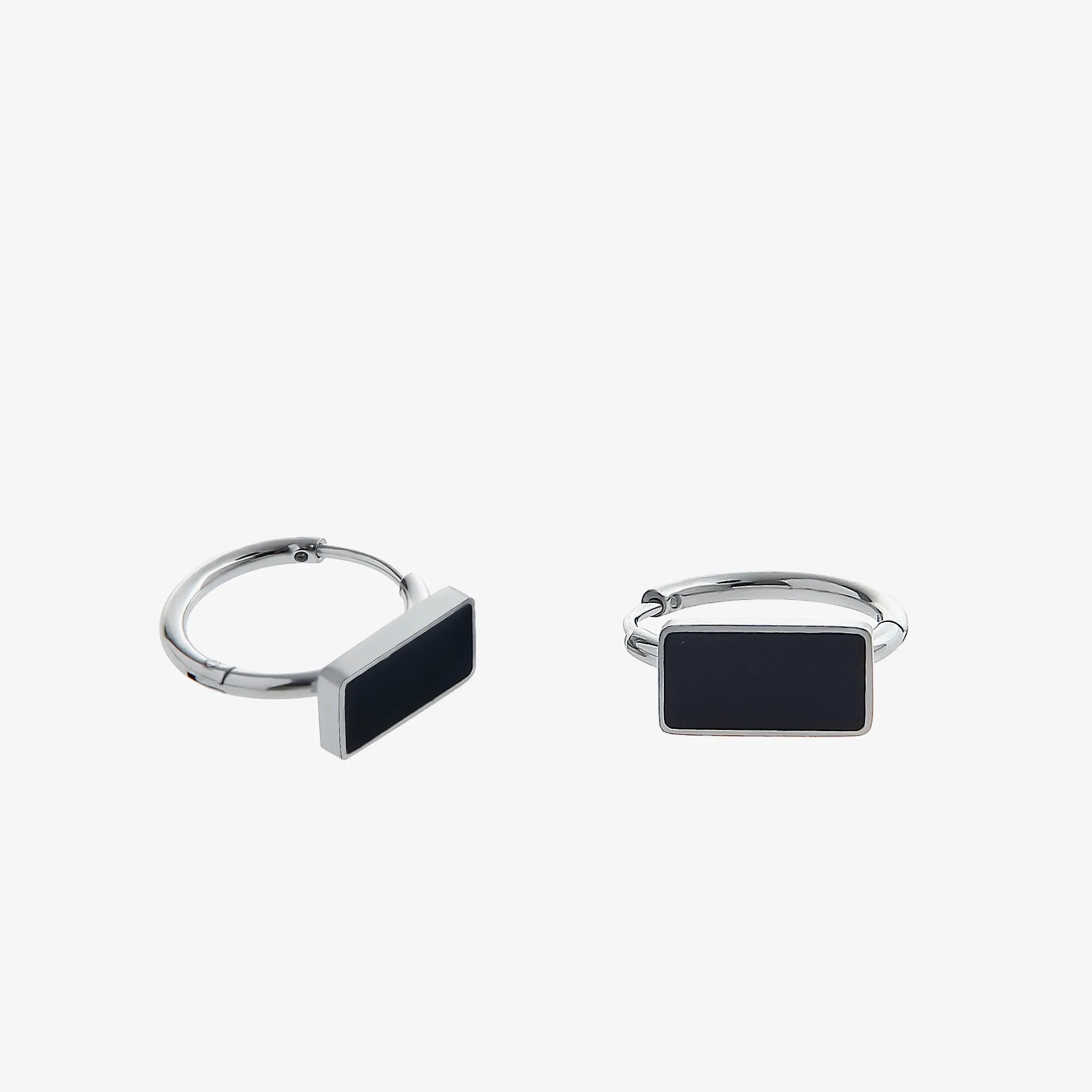 Black Square Earrings
