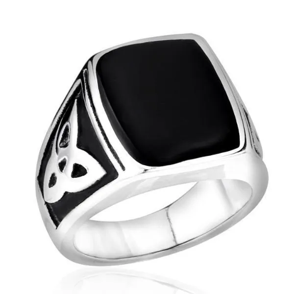 Black Stone Viking Ring
